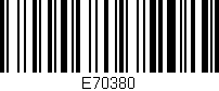 Código de barras (EAN, GTIN, SKU, ISBN): 'E70380'