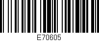 Código de barras (EAN, GTIN, SKU, ISBN): 'E70605'