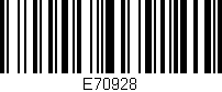 Código de barras (EAN, GTIN, SKU, ISBN): 'E70928'