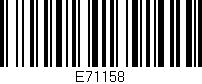 Código de barras (EAN, GTIN, SKU, ISBN): 'E71158'