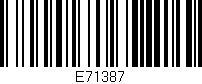 Código de barras (EAN, GTIN, SKU, ISBN): 'E71387'