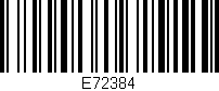 Código de barras (EAN, GTIN, SKU, ISBN): 'E72384'
