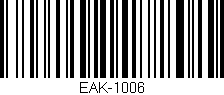 Código de barras (EAN, GTIN, SKU, ISBN): 'EAK-1006'