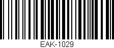 Código de barras (EAN, GTIN, SKU, ISBN): 'EAK-1029'