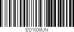Código de barras (EAN, GTIN, SKU, ISBN): 'ED1038UN'
