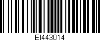 Código de barras (EAN, GTIN, SKU, ISBN): 'EI443014'