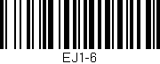 Código de barras (EAN, GTIN, SKU, ISBN): 'EJ1-6'