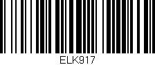 Código de barras (EAN, GTIN, SKU, ISBN): 'ELK917'