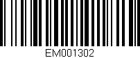 Código de barras (EAN, GTIN, SKU, ISBN): 'EM001302'