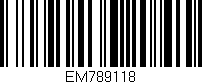 Código de barras (EAN, GTIN, SKU, ISBN): 'EM789118'