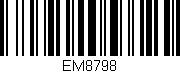 Código de barras (EAN, GTIN, SKU, ISBN): 'EM8798'