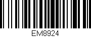 Código de barras (EAN, GTIN, SKU, ISBN): 'EM8924'