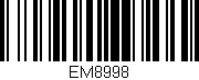 Código de barras (EAN, GTIN, SKU, ISBN): 'EM8998'