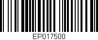 Código de barras (EAN, GTIN, SKU, ISBN): 'EP017500'