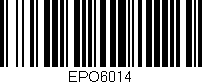 Código de barras (EAN, GTIN, SKU, ISBN): 'EPO6014'