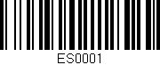Código de barras (EAN, GTIN, SKU, ISBN): 'ES0001'