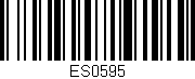 Código de barras (EAN, GTIN, SKU, ISBN): 'ES0595'