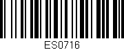 Código de barras (EAN, GTIN, SKU, ISBN): 'ES0716'