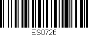 Código de barras (EAN, GTIN, SKU, ISBN): 'ES0726'