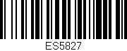 Código de barras (EAN, GTIN, SKU, ISBN): 'ES5827'