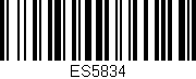 Código de barras (EAN, GTIN, SKU, ISBN): 'ES5834'