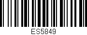 Código de barras (EAN, GTIN, SKU, ISBN): 'ES5849'
