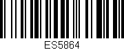 Código de barras (EAN, GTIN, SKU, ISBN): 'ES5864'