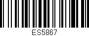 Código de barras (EAN, GTIN, SKU, ISBN): 'ES5867'