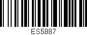 Código de barras (EAN, GTIN, SKU, ISBN): 'ES5887'