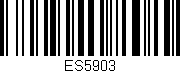 Código de barras (EAN, GTIN, SKU, ISBN): 'ES5903'