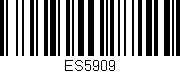 Código de barras (EAN, GTIN, SKU, ISBN): 'ES5909'