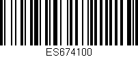 Código de barras (EAN, GTIN, SKU, ISBN): 'ES674100'