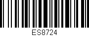 Código de barras (EAN, GTIN, SKU, ISBN): 'ES8724'