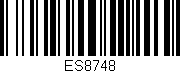 Código de barras (EAN, GTIN, SKU, ISBN): 'ES8748'
