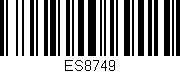 Código de barras (EAN, GTIN, SKU, ISBN): 'ES8749'
