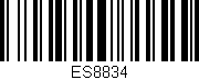 Código de barras (EAN, GTIN, SKU, ISBN): 'ES8834'