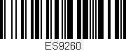Código de barras (EAN, GTIN, SKU, ISBN): 'ES9260'