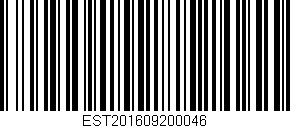 Código de barras (EAN, GTIN, SKU, ISBN): 'EST201609200046'