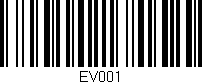 Código de barras (EAN, GTIN, SKU, ISBN): 'EV001'