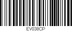 Código de barras (EAN, GTIN, SKU, ISBN): 'EV038CP'