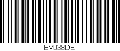 Código de barras (EAN, GTIN, SKU, ISBN): 'EV038DE'