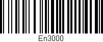 Código de barras (EAN, GTIN, SKU, ISBN): 'En3000'