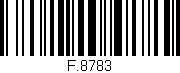 Código de barras (EAN, GTIN, SKU, ISBN): 'F.8783'