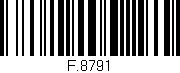 Código de barras (EAN, GTIN, SKU, ISBN): 'F.8791'