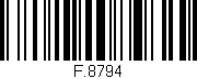 Código de barras (EAN, GTIN, SKU, ISBN): 'F.8794'