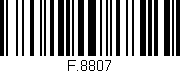 Código de barras (EAN, GTIN, SKU, ISBN): 'F.8807'
