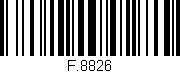 Código de barras (EAN, GTIN, SKU, ISBN): 'F.8826'