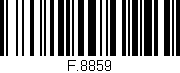 Código de barras (EAN, GTIN, SKU, ISBN): 'F.8859'