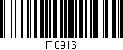 Código de barras (EAN, GTIN, SKU, ISBN): 'F.8916'