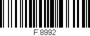 Código de barras (EAN, GTIN, SKU, ISBN): 'F.8992'